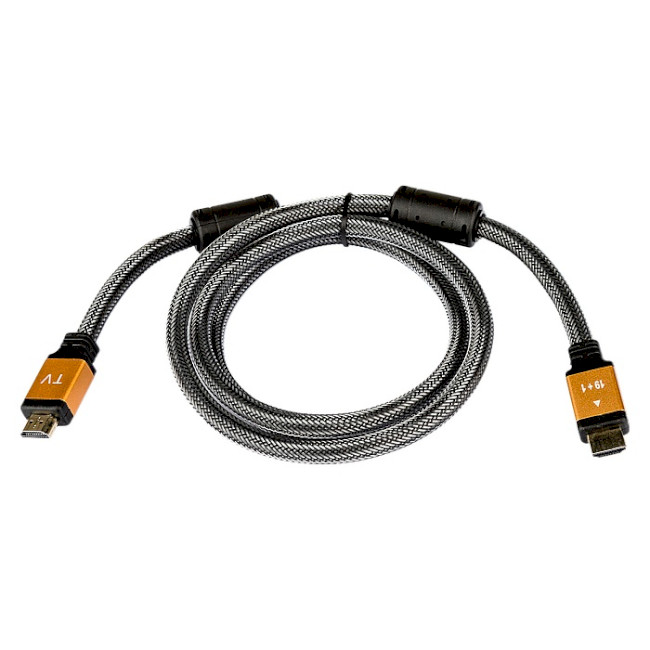 Кабель LogicPower (LP5781) HDMI-HDMI, v2.0, 5м, черно-золотой