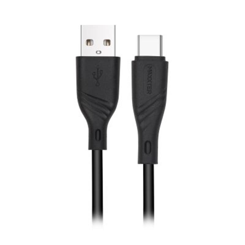 Кабель Maxxter USB-microUSB 1м черный (UB-C-USB-02-1m)