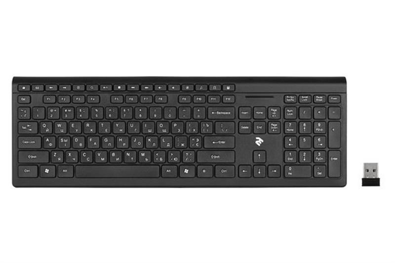 Клавиатура 2E KS210 Slim WL (2E-KS210WB) Black USB