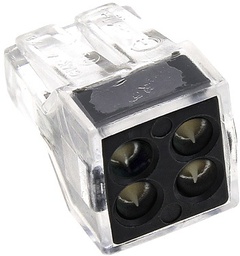 [000070] Коннектор Smartfortec CMK-104 4-контактный для моножильных проводов 0,75-2,5 квадрата, ток до 24А