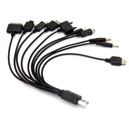 [001792] USB кабель с переходниками 10 в 1, ОЕМ Q500 [2573]