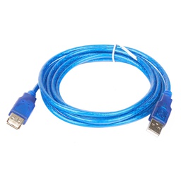 [001920] Удлинитель USB 2.0 AM/AF, 5.0m, 1 феррит, прозрачный синий [2108]