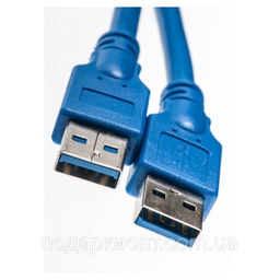 [002019] Кабель USB 2.0 RITAR AM/AM, 0.5m, прозрачный синий [7372]