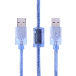 [002023] Кабель USB 2.0 RITAR AM/AM, 1.5m, прозрачный синий [7373]