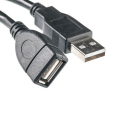 [002087] Удлинитель USB 2.0 AM/AF, 1.5m, 1 феррит, черный  Пакет Q300 [4429]