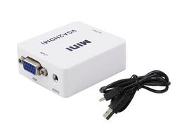 [002107] Конвертер Mini, VGA2HDMI, ВЫХОД HDMI(мама), на ВХОД VGA(мама)  720P/1080P, White [11631]