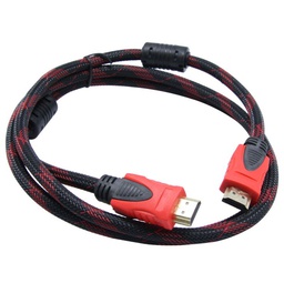 [002122] Кабель HDMI-HDMI 15m, v1.4, OD-7.4mm, 2 фильтра, оплетка, круглый Black/RED, коннектор RED/Black, (Пакет) Q35 [261]