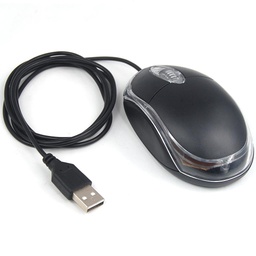 [003424] Мышь  Active USB, длина кабеля 115см, 2 кнопки+scroll, (98х60х36 мм), Black