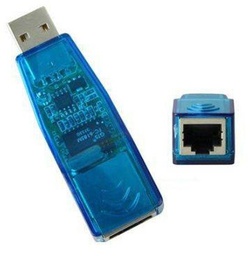[005714] Контролер USB 2.0 to Ethernet  - Мережевий адаптер 10/100Mbps, Blue [FY-1026]