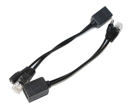 [005762] POE инжектор пассивный (пара) 802.3at (30Вт) с портами Ethernet 10/100Mbps, black, OEM Q50 [3-0039]