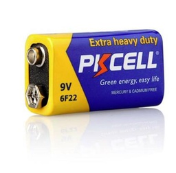[007712] Батарейка солевая PKCELL 9V/6LR61, крона, цена за шт [9317]