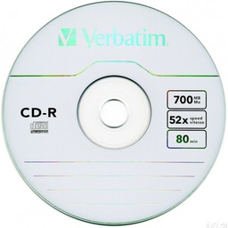 [008291] Диск CD-R Verbatim 700Mb 52x Wrap-box Extra (43787)