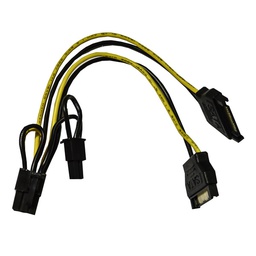 [008629] Кабель питания для видеокарт Dynamode SATA 15Pin x 2 to PCI-E 8Pin(6+2) 16 AWG медь