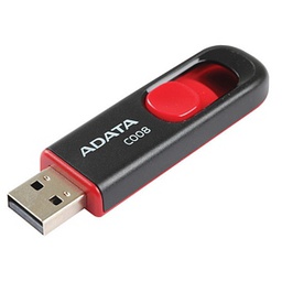 [008670] Флешка 4GB Adata C008 Black/Red (AC008-4G-RKD)