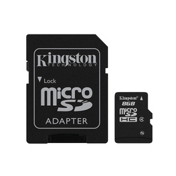 [008766] Карта пам'яті Kingston microSDHC 8GB Class4 + adapter [SDC4/8GB]