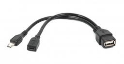 [008801] Кабель Cablexpert OTG USB2.0, A-мама/micro B-папа, 0.15 м [A-OTG-AFBM-04]