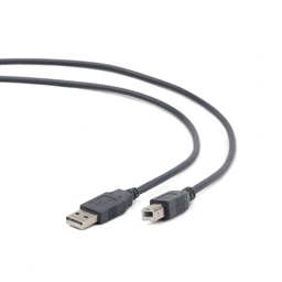[008838] Кабель Cablexpert USB2.0 A-папа/B-папа, серый, 1.8 м, премиум [CCP-USB2-AMBM-6G]