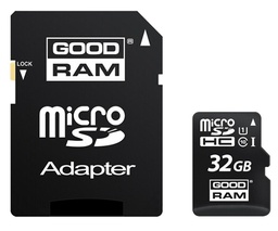 [009335] Карта памяти GoodRam microSDHC (UHS-1) 32GB Class10 + adapter [M1AA-0320R11]