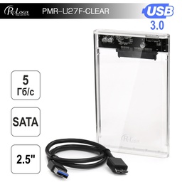 [009609] Внешний карман ProLogix SATA HDD 2.5&quot;, USB 3.0, Clear [PMR-U27F-CLEAR]
