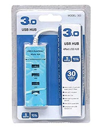 [009809] Хаб USB 3.0 4 port 303 blue