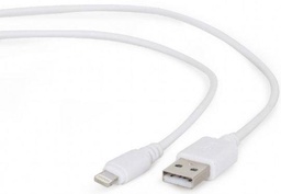 [010071] Кабель Cablexpert USB2.0 BM - Lightning, 0.1м, белый [CC-USB2-AMLM-W-0.1M]