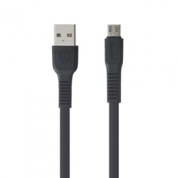 [010206] Кабель USB micro 1m плоский black