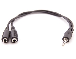 [010263] Аудио-кабель Atcom mini-jack 3.5мм(M) to 2*mini-jack 3.5мм(F) 0,1м пакет (двойник) [16850]