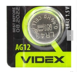 [010414] Батарейка Videx AG12 LR43 Alkaline